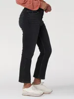 Women's High Rise Rodeo Straight Crop Black