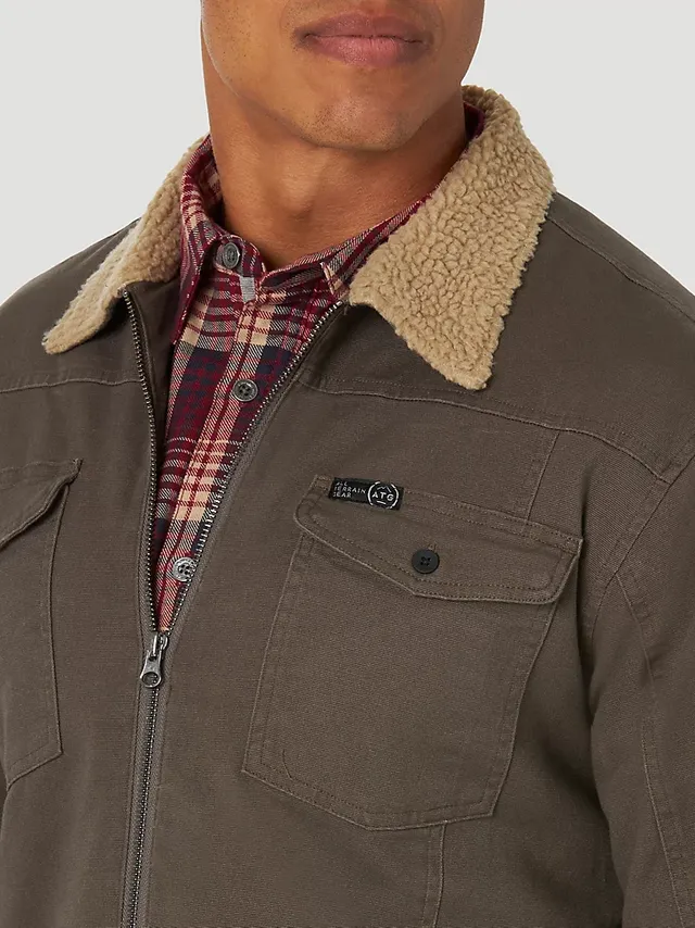 ATG by Wrangler Men's Sherpa Lined Canvas Jacket