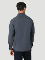 Men's Wrangler® Long Sleeve Twill/Denim Shirt Ombre Blue