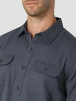 Men's Wrangler® Long Sleeve Twill/Denim Shirt Ombre Blue