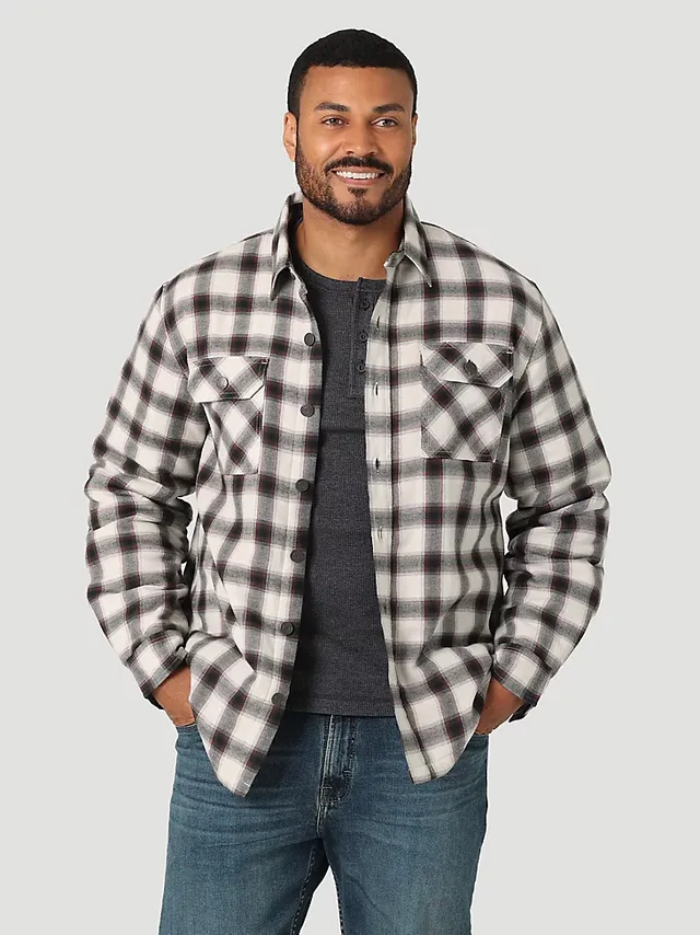 Wrangler Men's Wrangler® Heavyweight Plaid Sherpa Lined Shirt