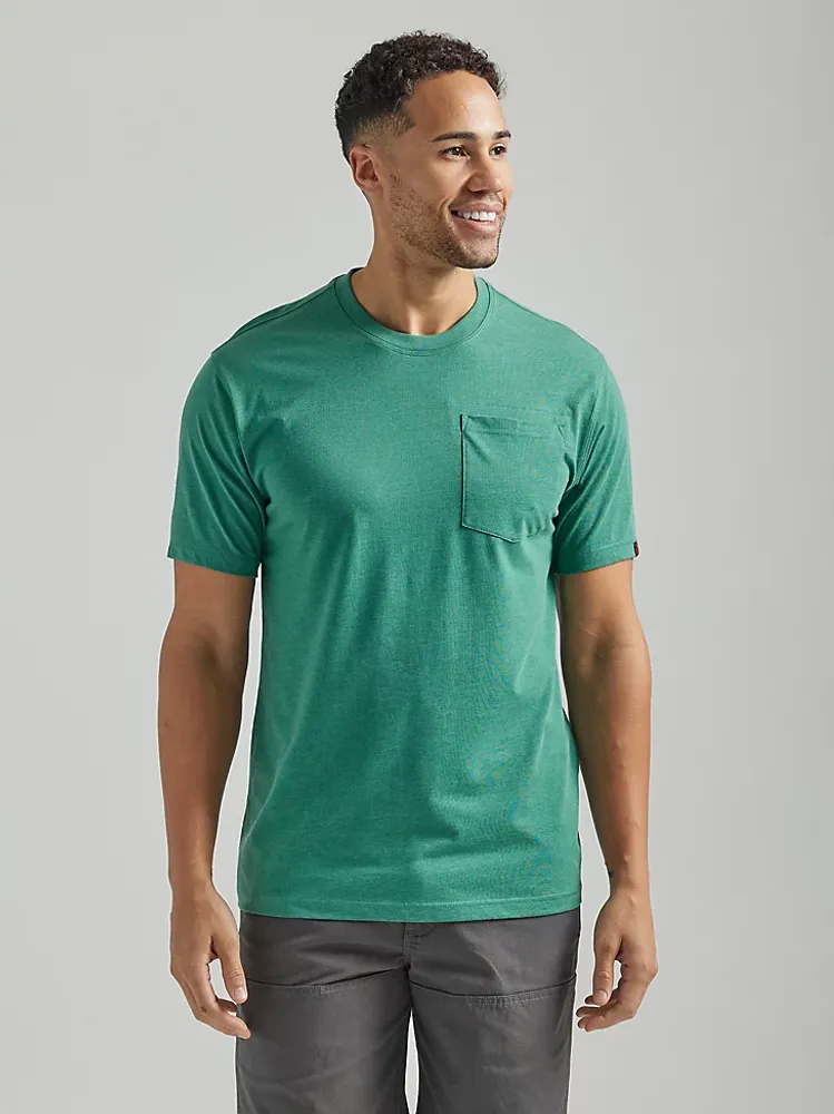 Wrangler® RIGGS Workwear® Short Sleeve 1 Pocket Performance T-Shirt Fir