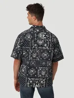 Men's Printed Woven Shirt Dark Sapphire