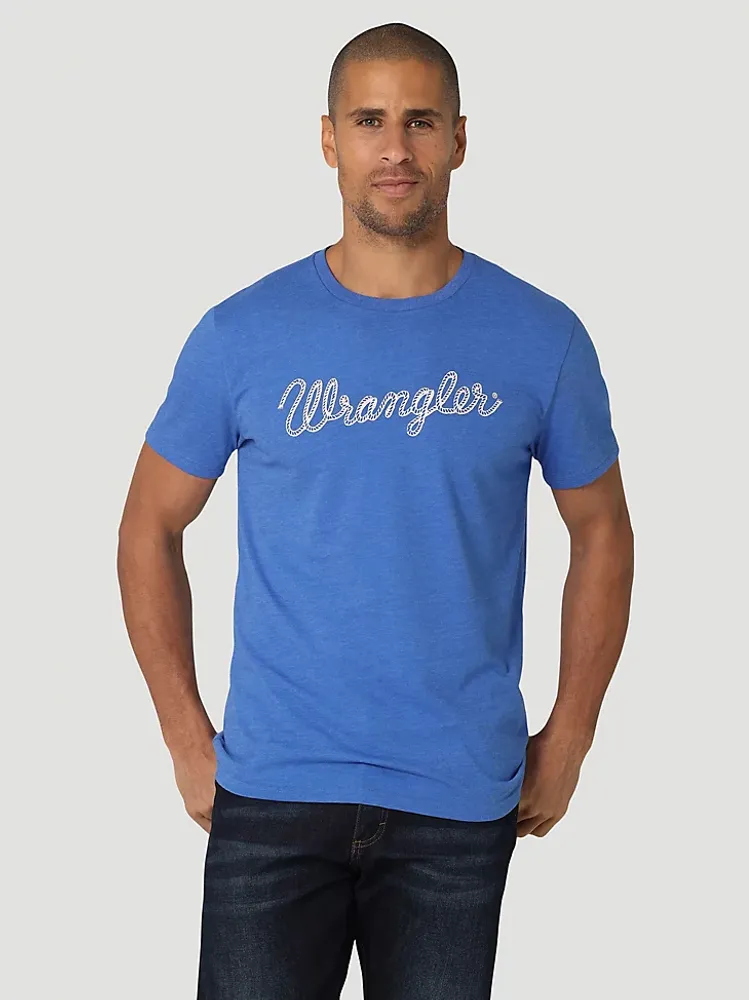 Men's Wrangler® Rope Logo T-Shirt Royal Blue Heather