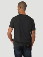 Wrangler®American Flag Kabel T-Shirt Caviar Heather