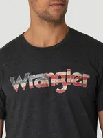 Wrangler®American Flag Kabel T-Shirt Caviar Heather
