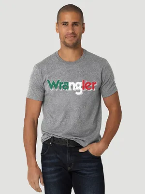 Wrangler Mexico Flag Kabel T-Shirt Graphite Heather