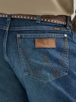 The Wrangler Retro® Premium Jean: Men's Slim Straight Blue Dasher
