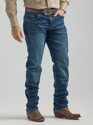 The Wrangler Retro® Premium Jean: Men's Slim Straight Blue Dasher