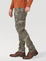 Men's Wrangler® Flex Tapered Cargo Pant Brown Jungle Camo