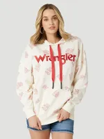 Women's Wrangler Retro Boot Graphic Hoodie White