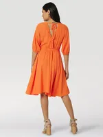 Women's Wrangler Puff Sleeve Dress Tiger Lily