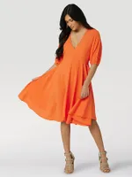 Women's Wrangler Puff Sleeve Dress Tiger Lily