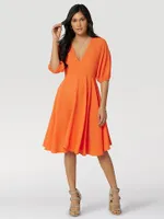 Women's Wrangler Puff Sleeve Dress Tiger Lily