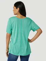 Women's Wrangler Slub Circle Hem Tee Green