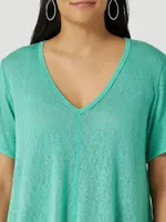 Women's Wrangler Slub Circle Hem Tee Green