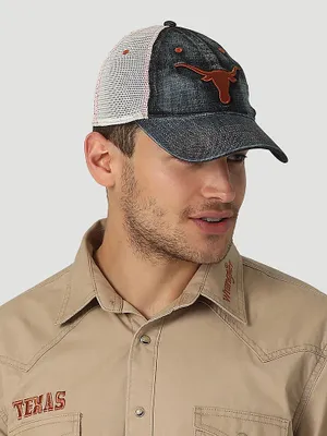 Wrangler Collegiate Denim Trucker Cap:University of Texas:OS