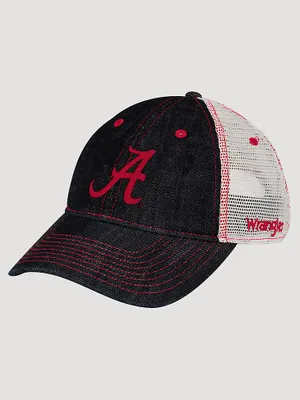 Wrangler Collegiate Denim Trucker Cap:University of Alabama:OS