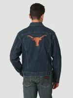 Men's Wrangler Retro Collegiate Embroidered Denim Jacket University of Texas