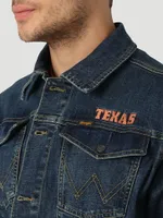 Men's Wrangler Retro Collegiate Embroidered Denim Jacket University of Texas