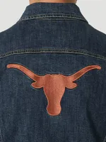 Men's Wrangler Retro Collegiate Embroidered Denim Jacket University of Texas