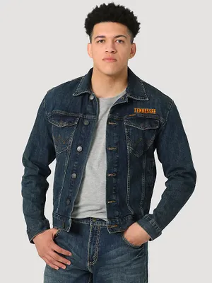 Men's Wrangler Retro Collegiate Embroidered Denim Jacket University of Tennessee