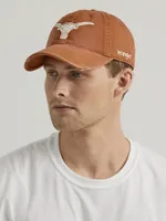Wrangler Collegiate Distressed Baseball Cap:University of Texas:OS