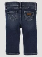 Little Boy's Stitched Pocket Bootcut Jean Denim