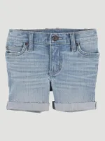 Girl's Cuffed Raw Hem Denim Shorts Devon