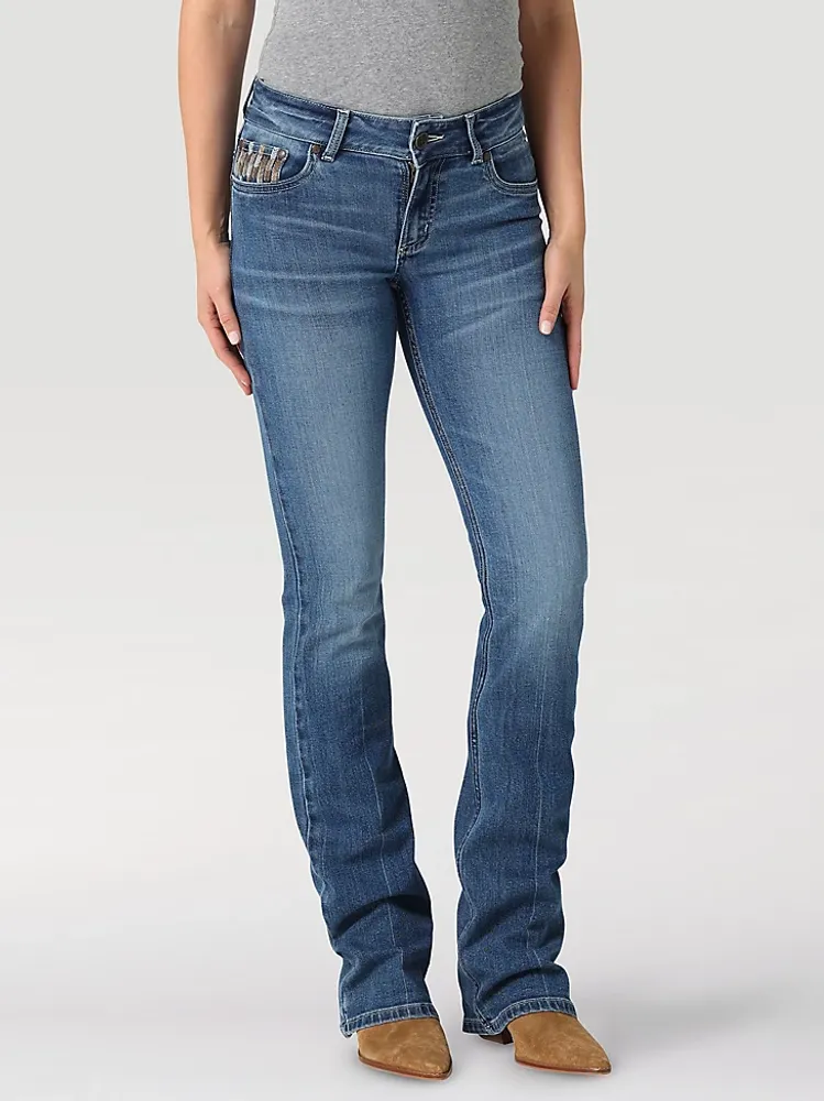 112321495 WRANGLER RETRO MAE MID RISE BOOTCUT JEAN IN MEGAN - A