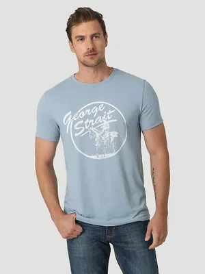 Wrangler® George Strait® Horseback Graphic T-Shirt Ashley Blue Heather