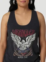 Women's Wrangler World Tour Racerback Tank Caviar Heather