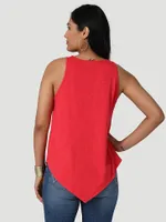 Women's Wrangler Bandana Diamond Front Tank Red