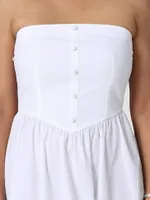 Women's Wrangler Retro Americana Strapless Corset Dress Bright White