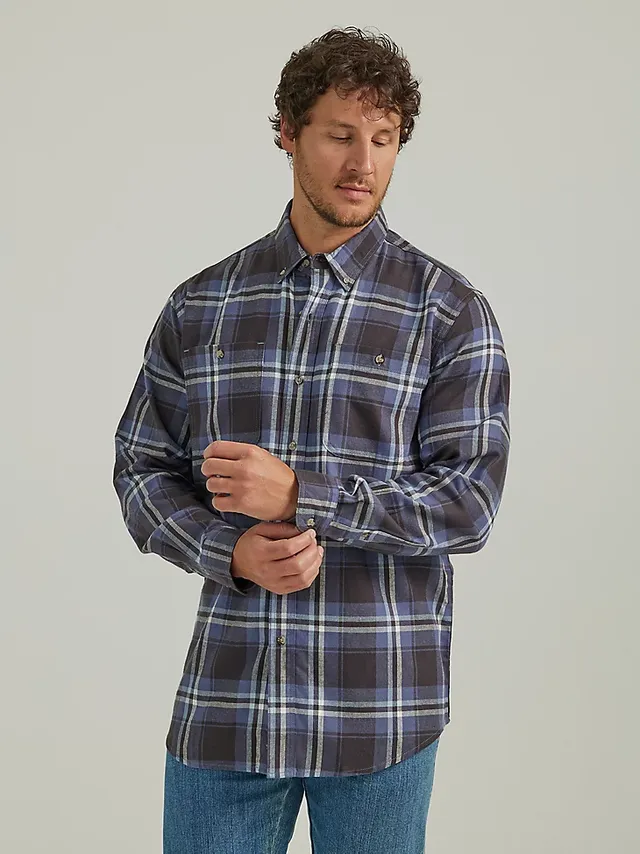 Wrangler Rugged Wear® Flannel Lined Denim Jacket in Antique Navy