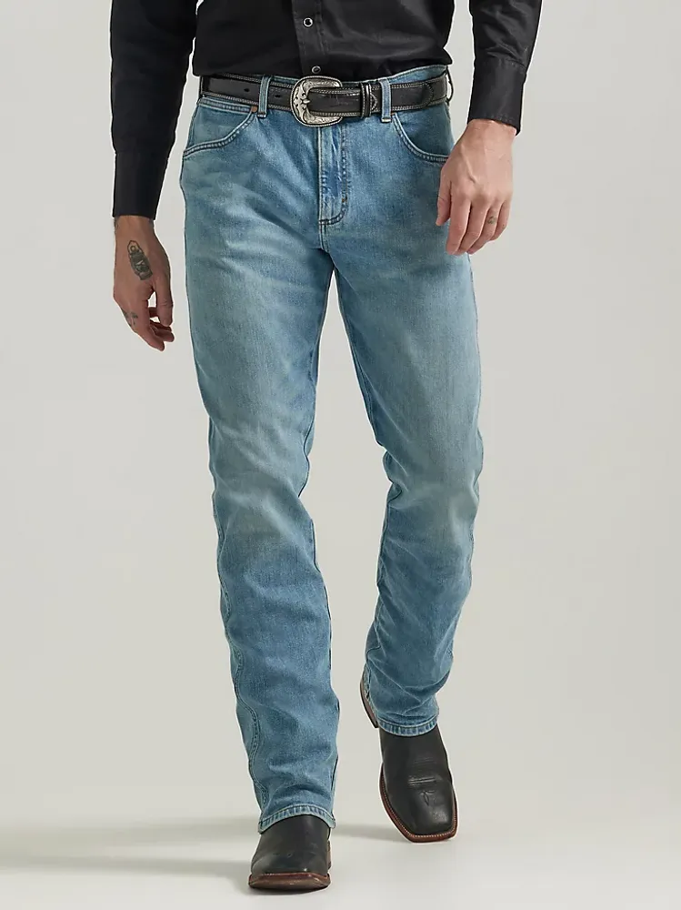 The Wrangler Retro® Premium Jean: Men's Slim Straight Wild Bluff