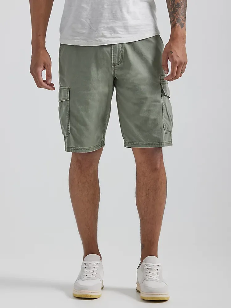 Wrangler Men's Flex Twill Cargo Short Spruce