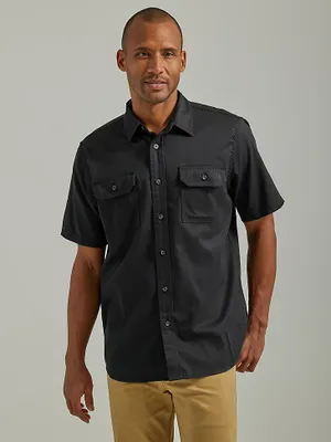Wrangler® Men's Epic Soft™ Flex Twill Shirt Jet Black