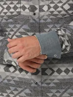 Men's Wrangler Retro® Premium Jacquard Snap Shirt Jacket Vintage Indigo