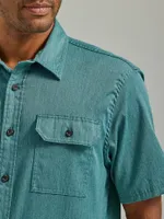 Wrangler® Men's Epic Soft™ Flex Twill Shirt Pacific