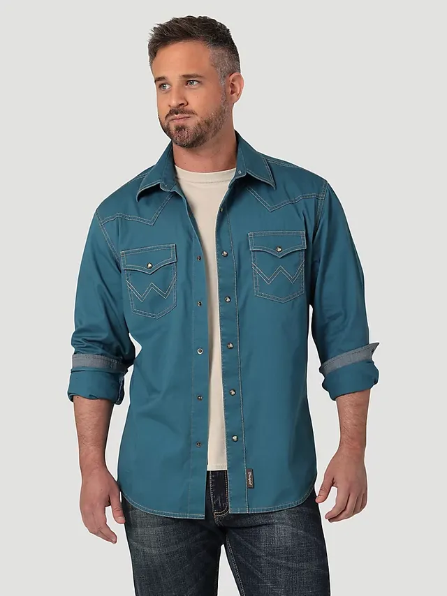 wrangler retro jacquard western shirt