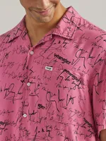 Men's Signature Print Overshirt Chateau Rose