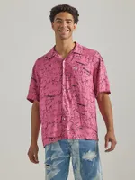 Men's Signature Print Overshirt Chateau Rose