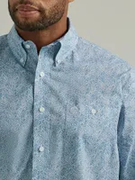 Wrangler® George Strait™ Long Sleeve Button Down One Pocket Shirt Icey Paisley