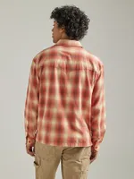 Men's Plaid Overshirt Mecca Orange