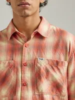 Men's Plaid Overshirt Mecca Orange