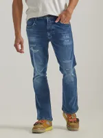 Men's Destructed Bootcut Jean Rio