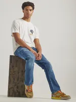 Men's Destructed Bootcut Jean Rio