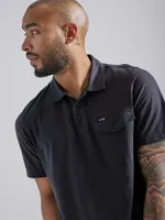 Men's Knit Polo Shirt Black