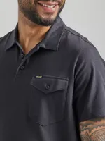 Men's Knit Polo Shirt Black